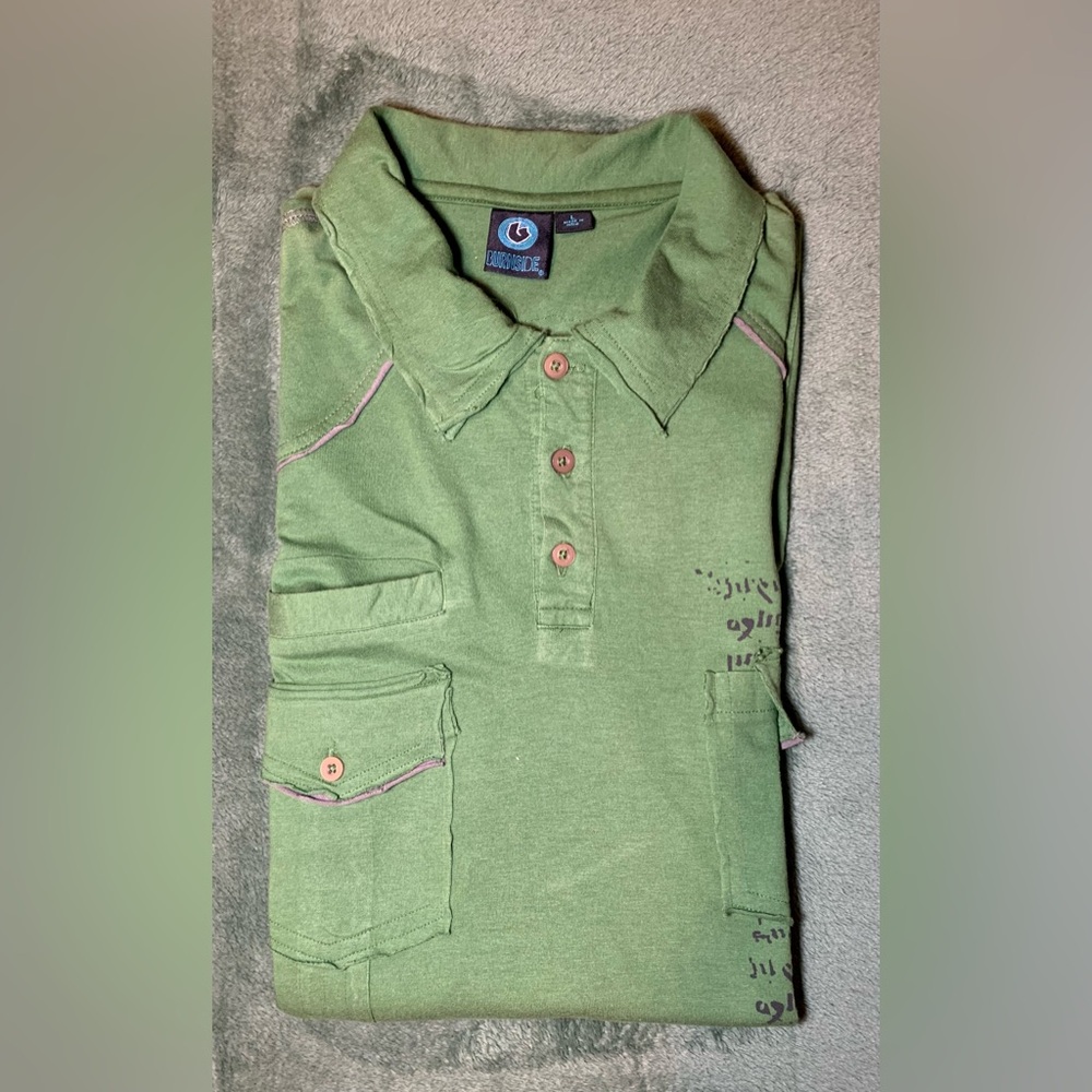 Burnside (istheworld) Family Crest Polo. Size Large. Streetwear. (4307)